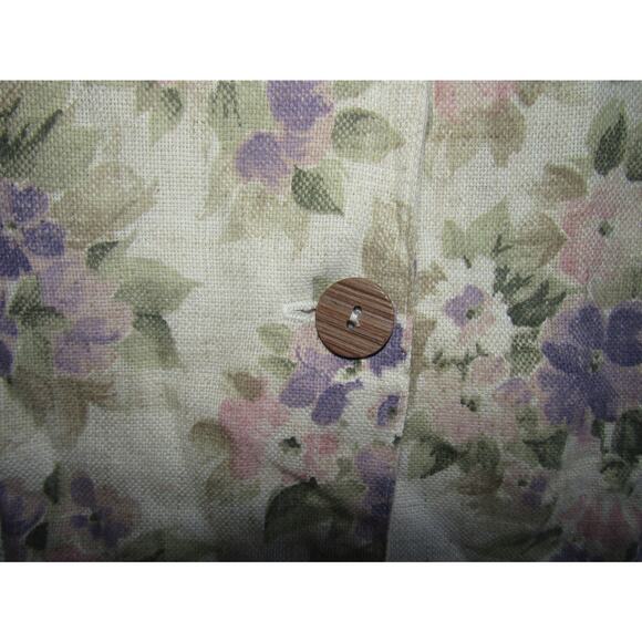 Apparenza Women's Vintage Floral Linen Blend Blazer Jacket‎ Size M – Made in USA - Picture 3 of 9